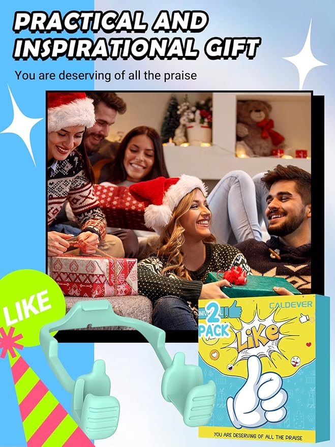 Stocking Stuffers for Teens Boys Men Adults for Kids Tablet Stand Thumbs Up Lazy Cell Phone Stand Holder for Desk Funny Gift for Women Girls Husband Wief Ideas Birthday Gadgets