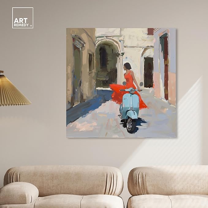 Art Remedy Venice Visits Canvas Classic Landscape Art, Gallery Wrapped, 40" x 40"