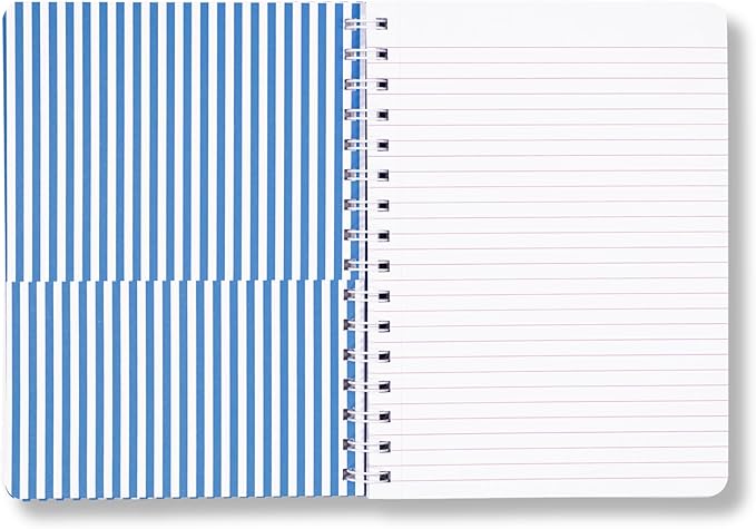 Lilly Pulitzer Hardcover Mini Spiral Notebook, 8.25" x 6.5" Small Journal with 160 College Ruled Pages (Resort White Barefoot Beachcomber)