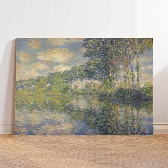CFIOZYOS 40+ Monet Famous Print Posters Poplars on The Epte by Claude Monet Impressionism Canvas Wall Art Print Poster For Home School Office Decor Frame 12×18inch(30×45cm)