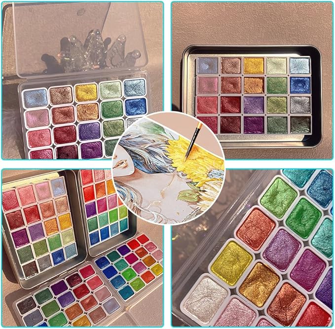 20 Colors Watercolor Painting Set, 2026 New Mini Forestry Shifting Watercolor Painting Set, Crafts Painting Supplies, Drawing Christmas Gifts for Teens Girls Boys Adults Artists (1ml fresh air)