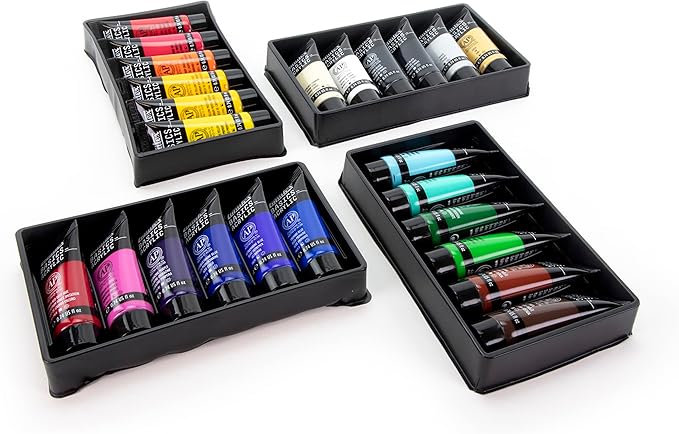 Liquitex BASICS Acrylic Paint Set, 24 x 22ml (0.74-oz) Tube Paint Set