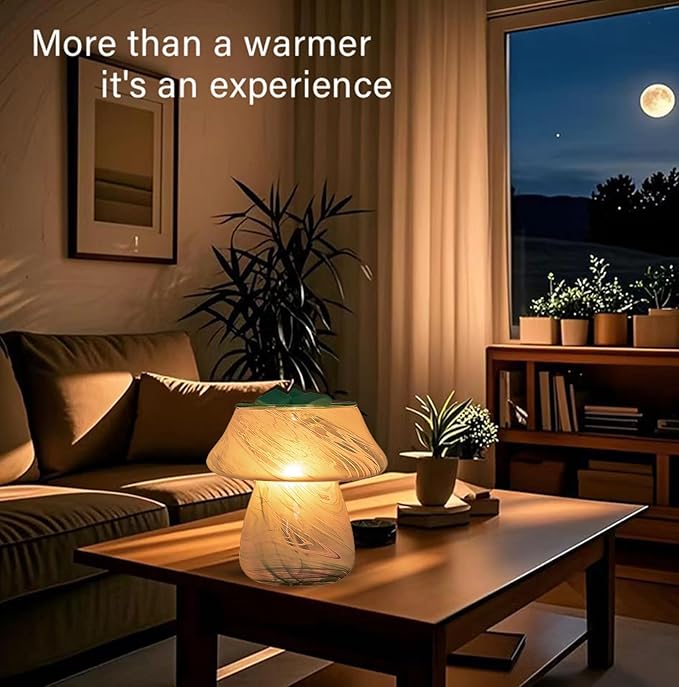 Electric Mushroom Wax Melt Warmer, Flameless 3-in-1 Cute Wax Warmer for Scented Wax Candle Lamp Essential Oil Burner Diffuser Decor Candle Warmer Lamp for Home Office Gifts & Decor