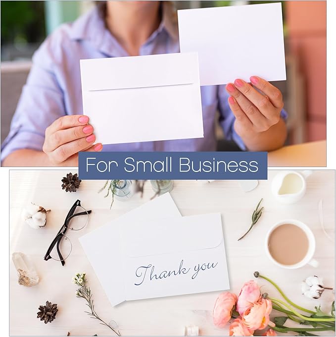 Fainne 1200 Pcs White Envelopes Self Adhesive Printable Envelope Bulk for Invitation, Wedding, Baby Shower, Photography, Thank Note, Postcard, Greeting Card, Mailing, Graduation (A2 5.75 x 4.375 Inch)