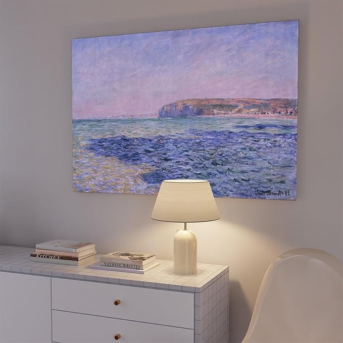40+ Monet Famous Print Posters Shadows on The Sea. The Cliffs at Pourville by Claude Monet Impressionism Art Wall Decoration Poster Family Bar Restaurant Garage Cafe Art Print Gift Frame 12×18inch(30×