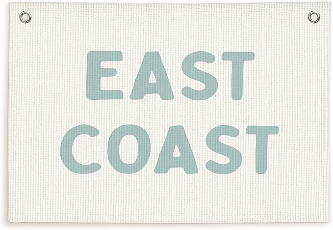 Lacama Coastal Granddaughter Room Decor,East Coast Banner, Coastal Cowgirl Wall Art Blue Aesthetic Trendy Wall Art Dorm Decor For College Girls Canvas Banner 30x20 Inch
