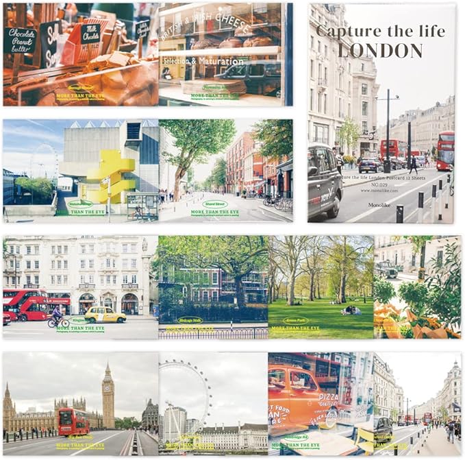 Monolike CAPTURE THE LIFE, LONDON Single card - mix 12 pack
