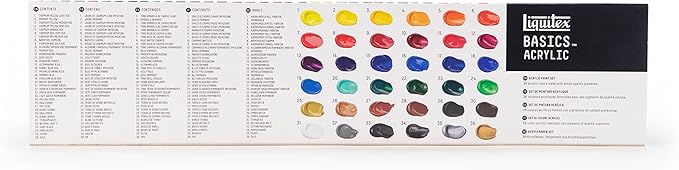 Liquitex BASICS Acrylic Paint Set, 36 x 22ml (0.74-oz) Tube Paint Set