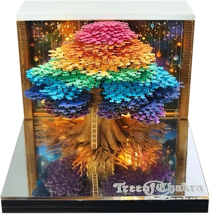 Time Piece Calendar 2026,3D Tree Tear-Away Memo Pad Creative Desk Calendars,3D Notepad Paper Carving Art Sticky Notes,3D Calendar 2026 Suitable for Room and Office Desktop Decoration