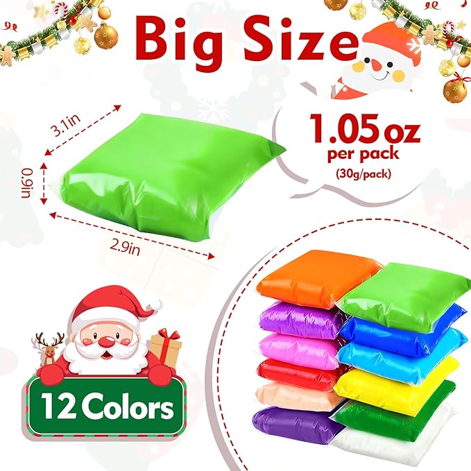 Stocking Stuffers for Kids DIY Air Dry Clay Crafts Kits Christmas Gifts Toys for Kids Ages 3 4 5 6 7 8+ Birthday Presents for Girls Boys Party Favors