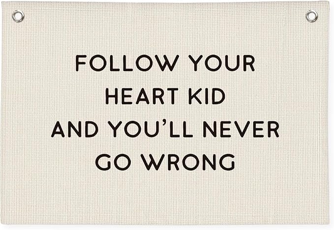 Positive Affirmations Wall Decor, Inspirational Canvas Banner Wall Hanging Banner Flag Decor for Classroom Homeschool Decor