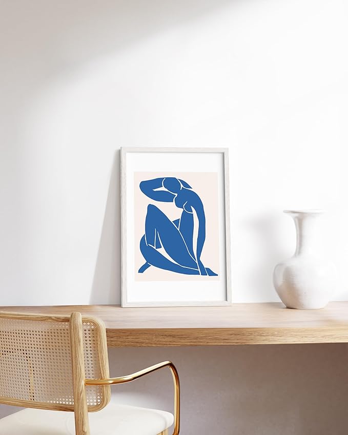 HAUS AND HUES White Oak Picture Frame 12x18 - Standalone Natural Frame for Posters (Set of 1)