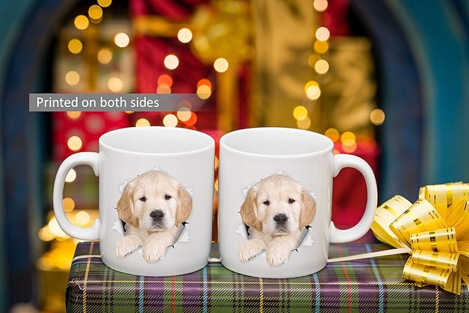 Golden Retriever Mug - Ceramic Funny Coffee Mug - Perfect Dog Lover Gift - Golden Retriever Coffee Mug - Great Birthday or Christmas Surprise for Friend or Coworker, Men and Women (11oz)