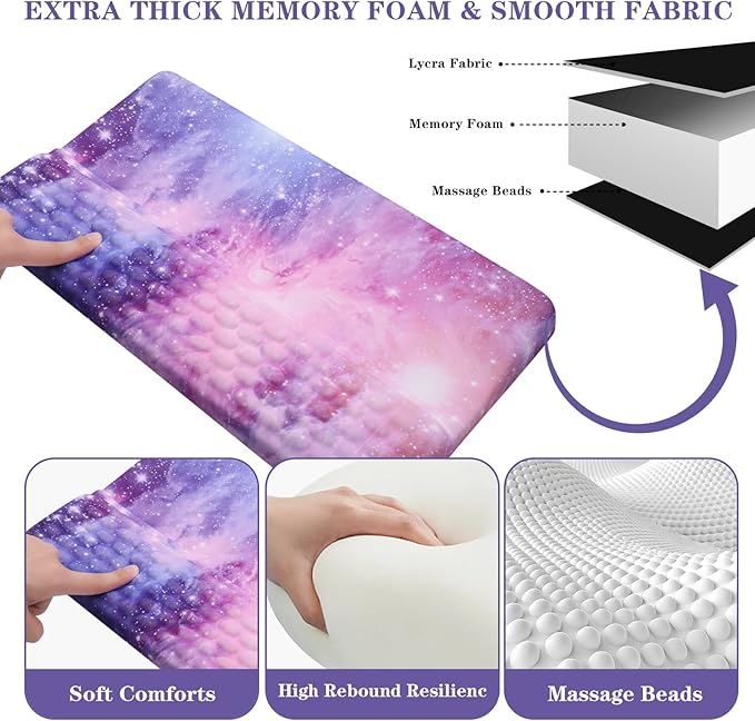 Computer Keyboard Stand Pad with Wrist Rest, Ergonomic Comfy Tilted Keyboard Holder, Keyboard Tray Support for Office Home (Galaxy Purple)