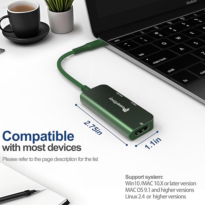 USB HUB,3-in-1 USB C Charging PD 100W,4K HDMI Adapter, USB A 3.0 Port 5Gbps Aluminum Portable Type C Adapter for MacBook Pro, MacBook Air, iPad Pro, XPS and More