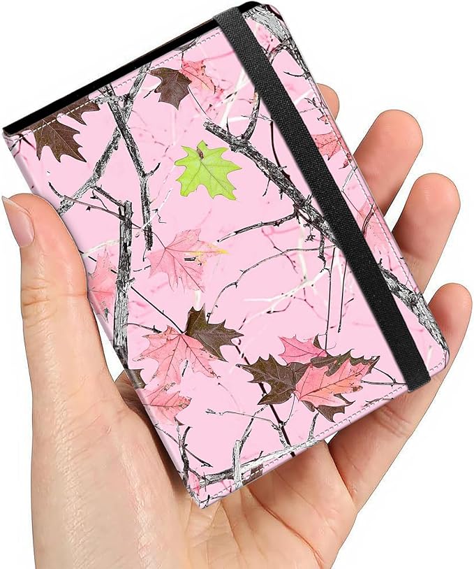 Mini Photo Album 2x3,60 Photos Capacity,PU Leather Cover with Elastic Band,High Definition Waterproof PP Pages for Family Wedding Anniversary Baby Record,Camo Pink
