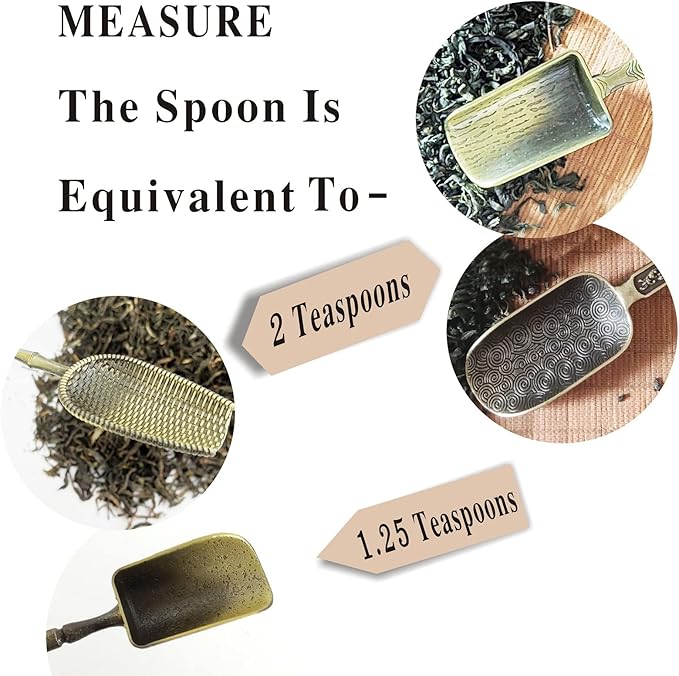 Coffee Scoop Alloy Retro Tea Scoop For Loose Tea Vintage Measuring Spoons Home Decor,set of 8