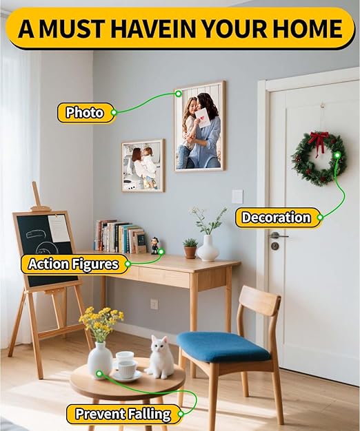 Upgraded Removable Mounting Putty with Pull Tab, Double Sided Adhesive Dots, No Trace Tape Sticky Tack Dots for Picture Crafts, 320 Pcs 0.31" x 0.51"