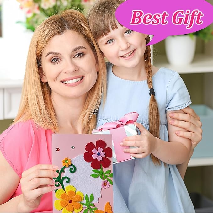 EAJASUCE 8 Set Card Making Kit, Greeting Card Making Kits, Craft DIY Handmade Card Making Supplies Thank You Cards Art Crafts for Kids Christmas Birthday