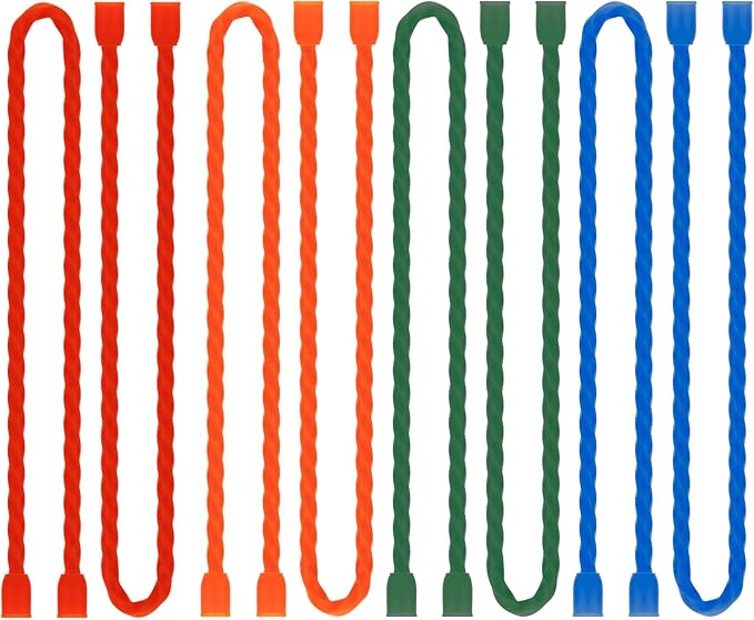 8PCS Silicone Cable Ties 12-Inch Reusable Twist Ties Steel-Core Cord Tie Straps Bendable Organizer All Purpose for Indoor Outdoor Bundling Holding Securing and Wrapping Cables (4 Colors)