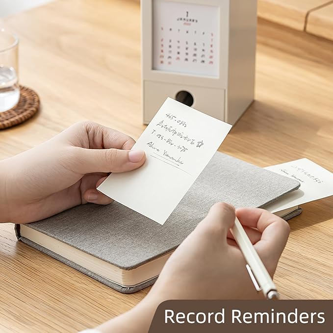 Pen Holder with 2026 Calendar,Desktop Organizer with Drawer,3-in-1 Desktop Organizer with Memo Pads,Multi-Functional Desk Organizers Office Desk Storage for School,Home,Office (WHITE)