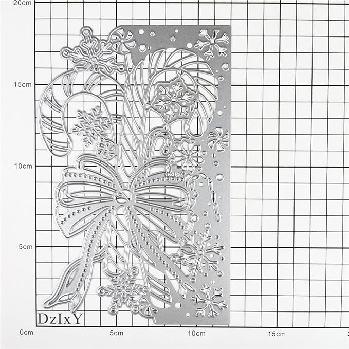 DzIxY Beautiful Cane Snowflake Metal Cutting Dies for Card Making Embossing Paper Die Cuts Sets Album Scrapbooking Templates Stencils Storage Pockets