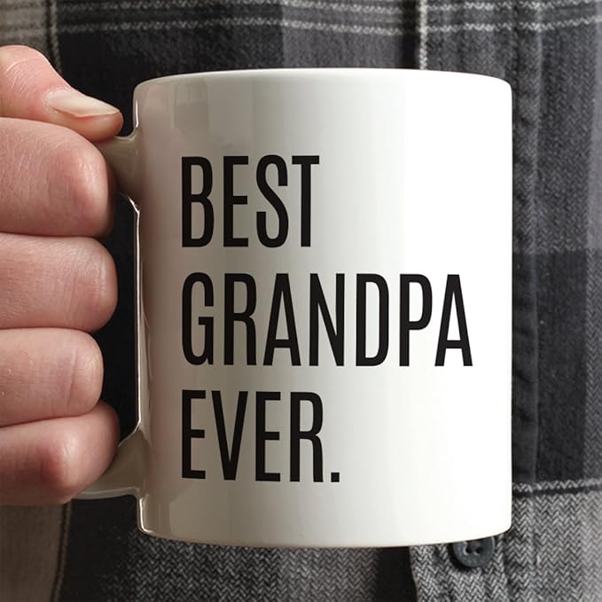 Andaz Press 11oz. Coffee Mug Birthday Gift, Best Grandpa Ever, 1-Pack