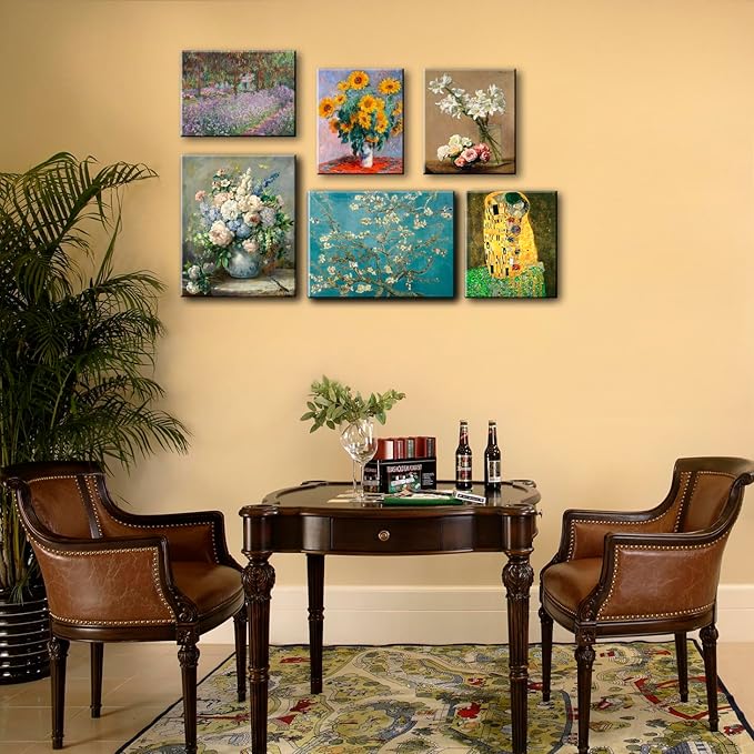 msspart Almond Blossom Tree by Vincent Van Gogh Oil Paintings Reproduction, Giclee Canvas Prints Wall Art for Bedroom Bathroom Home Decorations 12"x16"