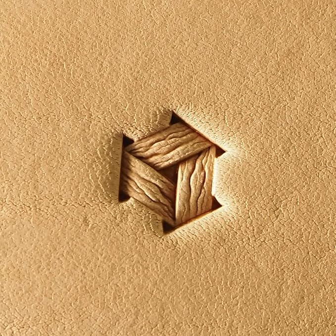 DandS ltd Leather Stamp Tool, Basket Weave, Professional Steel Craft Tool for Leatherworking, Embossing, Carving & Stamping Leather Projects, Belts Wallets & DIY Projects Compatible with Mallet #523M