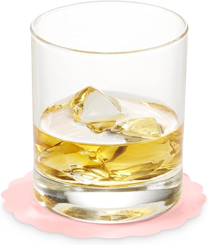 Disposable Pink Paper Coasters for Drinks, 3.5 Inch Round Coasters for Bar, Cocktail, Beverage, Wine Or Event, 500 Pack Bulk