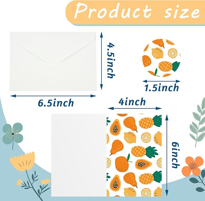 Engrowtic 200 Pcs Blank Cards with Envelopes All Occasion Blank Greeting Cards Notecards with Envelopes Bulk 4 x 6 Inches Greeting Accessories with Stickers for Women Men Adults Thank You 20 Styles