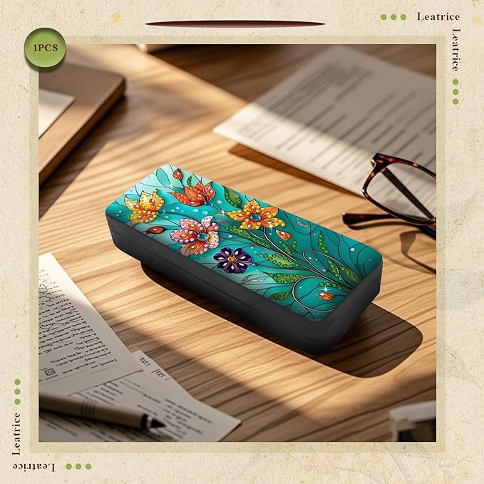 Leatrice Flower Diamond Art Kits for Adults Small Diamond Painting Kit Gem Art Paint by Diamonds Dot Eyeglasses Case 5d Diamond Art DIY for Beginner Women