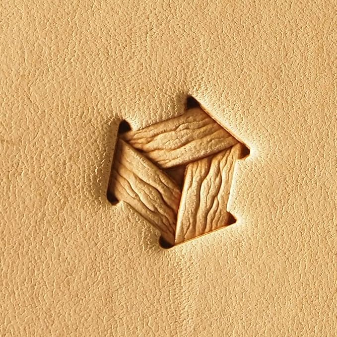 DandS ltd Leather Stamp Tool, Basket Weave, Professional Steel Craft Tool for Leatherworking, Embossing, Carving & Stamping Leather Projects, Belts Wallets & DIY Projects Compatible with Mallet #523B