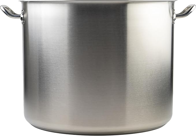 Winco Heavy-Duty Stainless Steel Stock Pot with Cover, 60 Quart