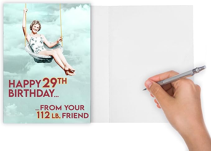 Funny Birthday card for women, friend, sister, daughter, mother - vintage woman photo Birthday greeting for 29 year olds - and all ages!