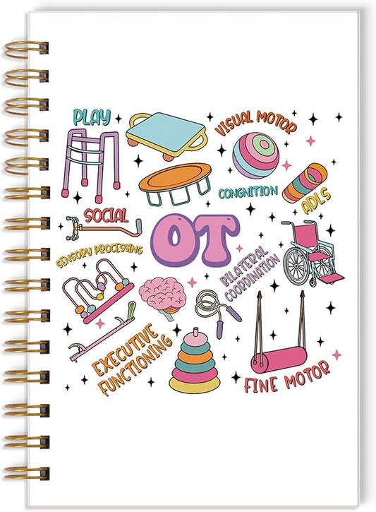 Occupational Therapy Spiral Notebook - Occupational Therapy Gifts for Women, OT Gifts for Therapists, Spiral Journal Notebooks Therapist Notebook for Note Taking 5.5x8.3 Inch