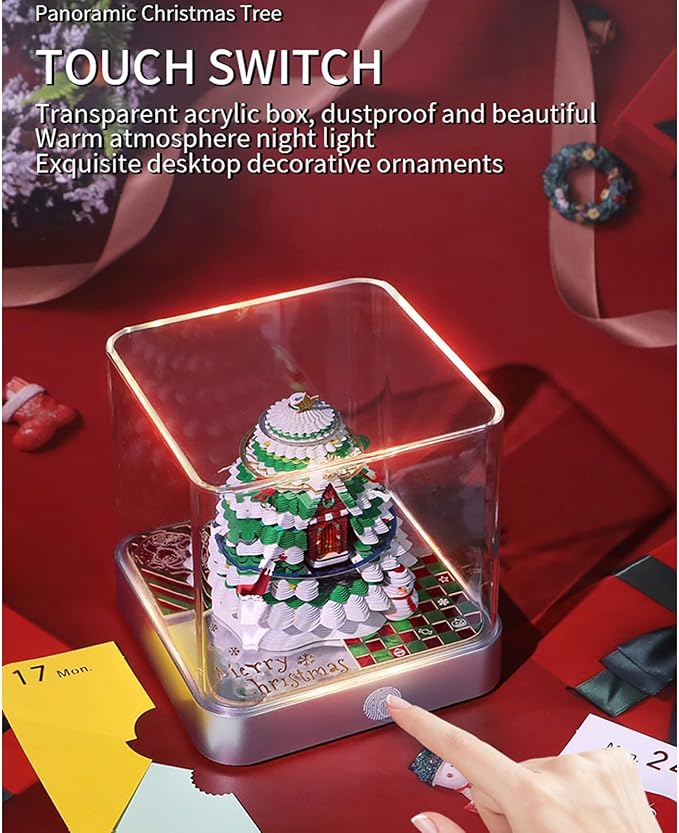 Time Piece Calendar 2025, 3D Memo Pads Paper Desk Calendar with LED Light, Tear Away Digital Calendar, Creative Carving Gift Desktop Decoration, Christmas Gift