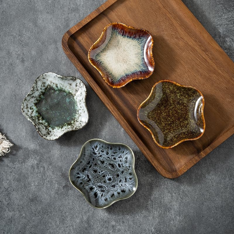 Ceramic Jewelry Tray, Decorative Trinket Dish for Rings, Earrings, Necklaces, Bracelets, Watch & Keys, Birthday, Mother's Day & for Women, 5.3 Inch, Moss Frost - Image 7