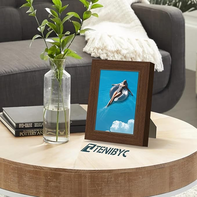 Picture Frame 4 Pack - Solid Wood Poster Photo Frame - Woodgrain Series - Room, Office, Gallery, Studio Display - Wall Hanging