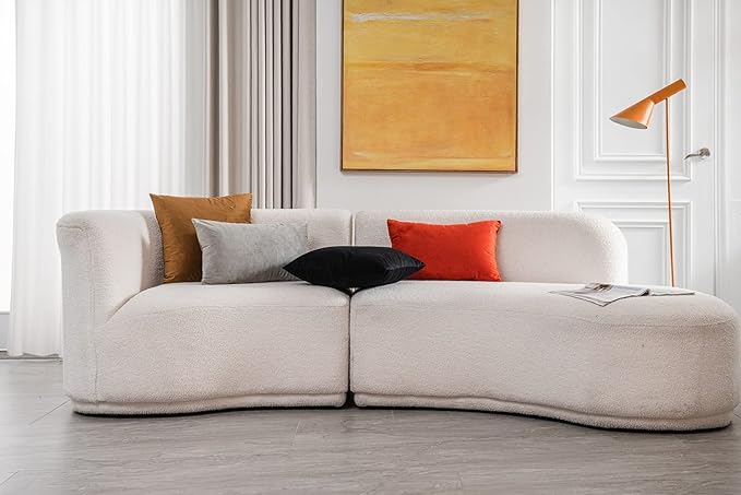 Decorative Pillow Covers 24x24 Black: 2 Pack Cozy Soft Velvet Square Throw Pillow Cases for Farmhouse Home Decor