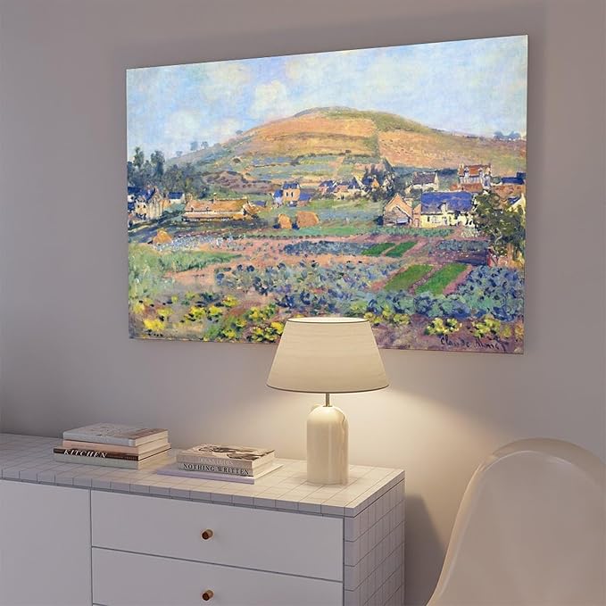 40+ Monet Famous Print Posters The Mount Riboudet in Rouen at Spring by Claude Monet Impressionism Canvas Art Poster And Wall Art Picture Print Modern Family Bedroom Decor Posters Frame 20×30inch(50×7