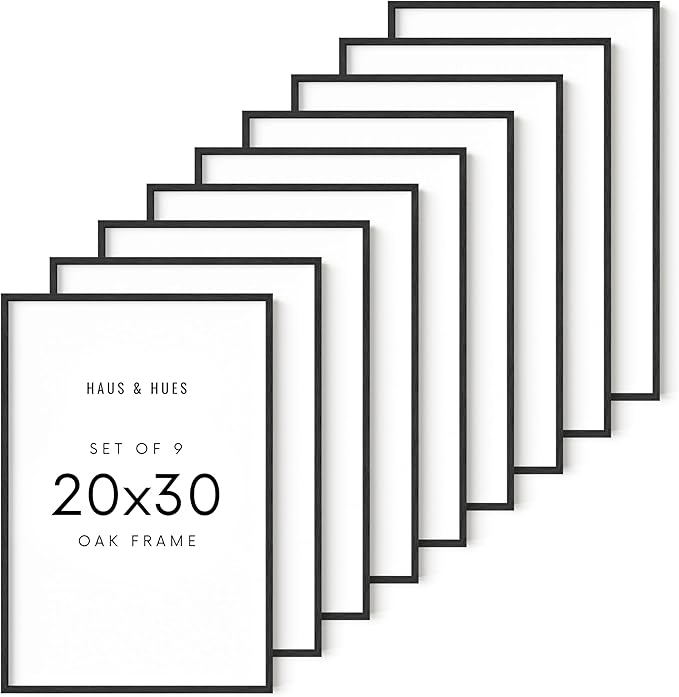HAUS AND HUES Standalone Black Oak Frame Set of 9-20x30