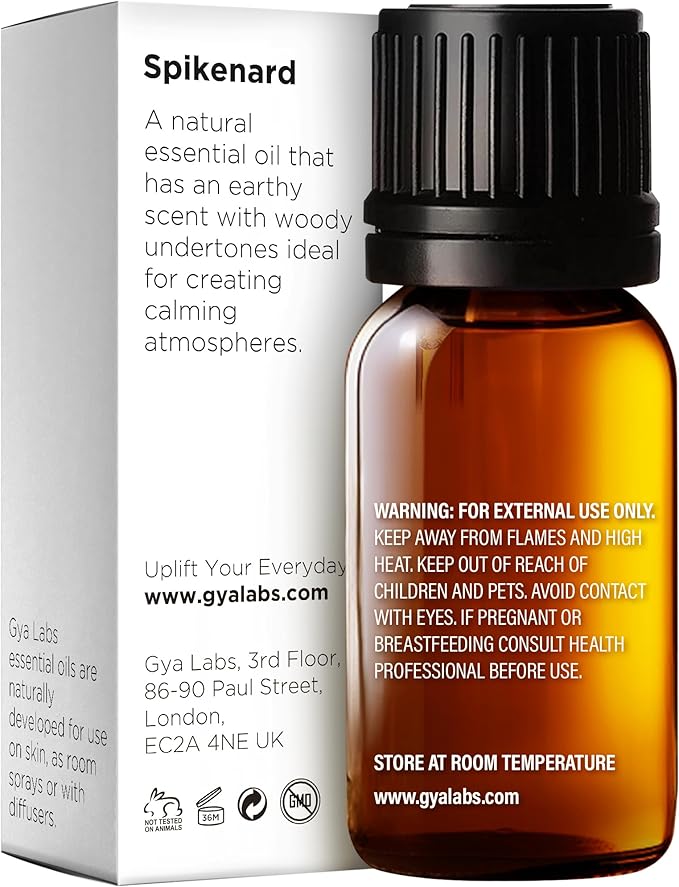 Gya Labs Spikenard Essential Oil - 0.34 Fl Oz - for Hair, Skin, Diffuser, Aromatherapy & DIY Candle Making Scent
