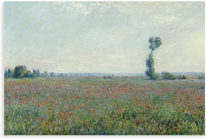 CFIOZYOS 40+ Monet Famous Print Posters Poppy Field 2 by Claude Monet Impressionism Art Wall Decoration Poster Family Bar Restaurant Garage Cafe Art Print Gift Unframe 12×18inch(30×45cm)