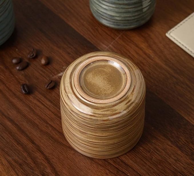 Japanese retro ceramic teacups, coffee cups, and water cups, suitable for restaurants, homes, and offices, blue.