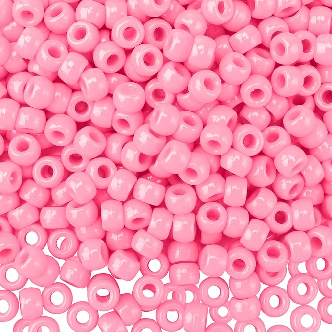 1100pcs Pony Beads,Friendship Bracelet Beads Kit,Bead for Jewelry Making Bracelets Making,Pink Cute Hair Bead for Crafts,Bulk,Jewelry Necklace Keychain Charms Making Supplies