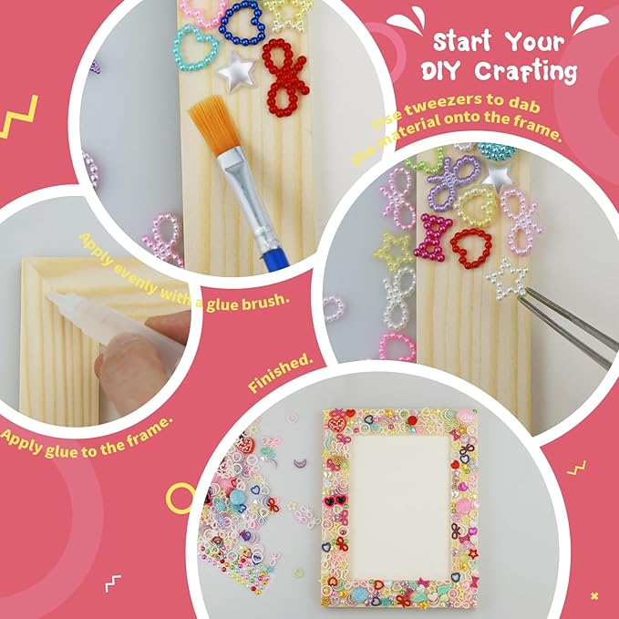 DIY Picture Frame Craft Kit for Kids - Crafts for Girls 8-12, Tween Girls Gifts 10-12, Mosaic Kids Arts and Crafts Ages 6-8