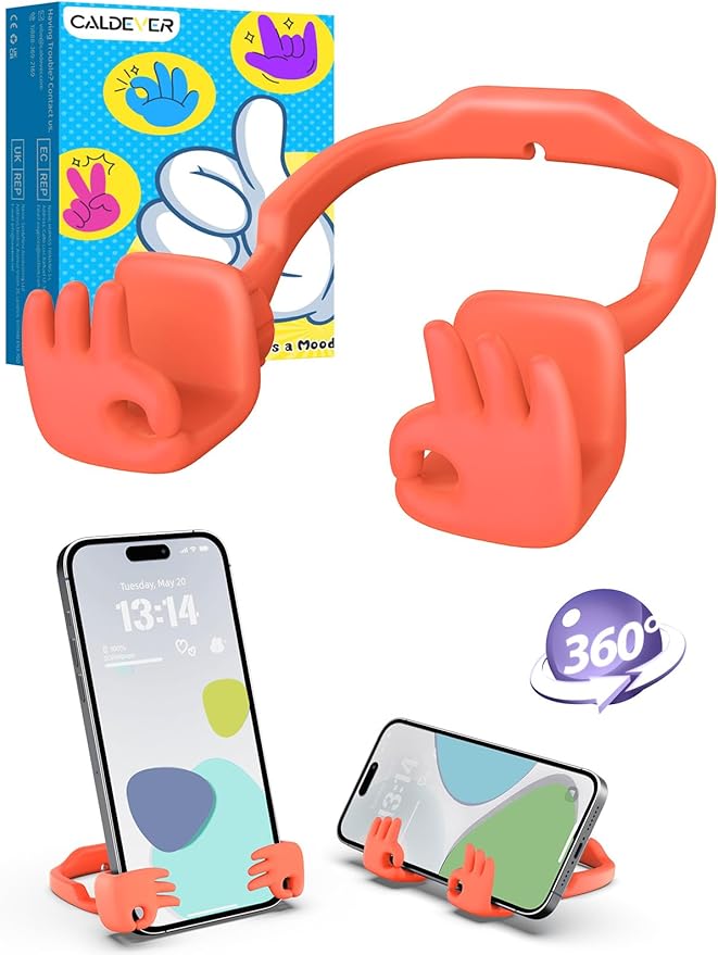 Stocking Stuffers for Teens Girls Kids Women: Gifts for Christmas Cell Phone Stand OK Finger Phone Holder for Desk Teenage Adults Wife Mom Daughter Grandma Birthday Funny Gadgets White Elephant Gifts