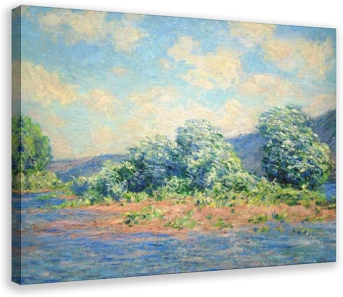 CFIOZYOS 40+ Monet Famous Print Posters The Seine at Port-Villez by Claude Monet Impressionism Canvas Wall Art Print Poster For Home School Office Decor Frame 24×36inch(60×90cm)
