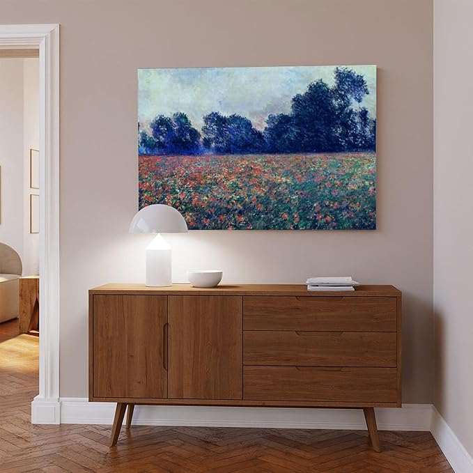 CFIOZYOS 40+ Monet Famous Print Posters Poppies at Giverny by Claude Monet Impressionism Canvas Wall Art Print Poster For Home School Office Decor Unframe 24×36inch(60×90cm)